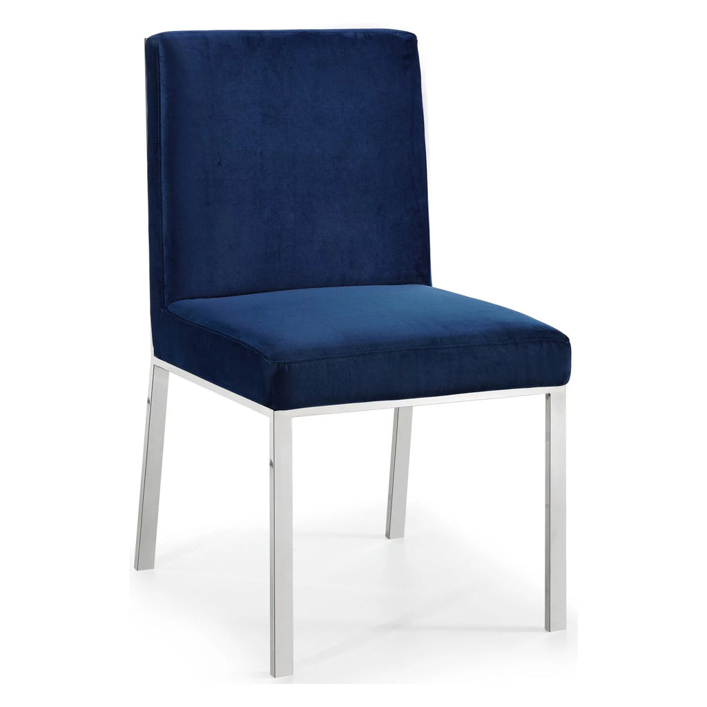 Black Velvet Dining Chair Set of 2 I435