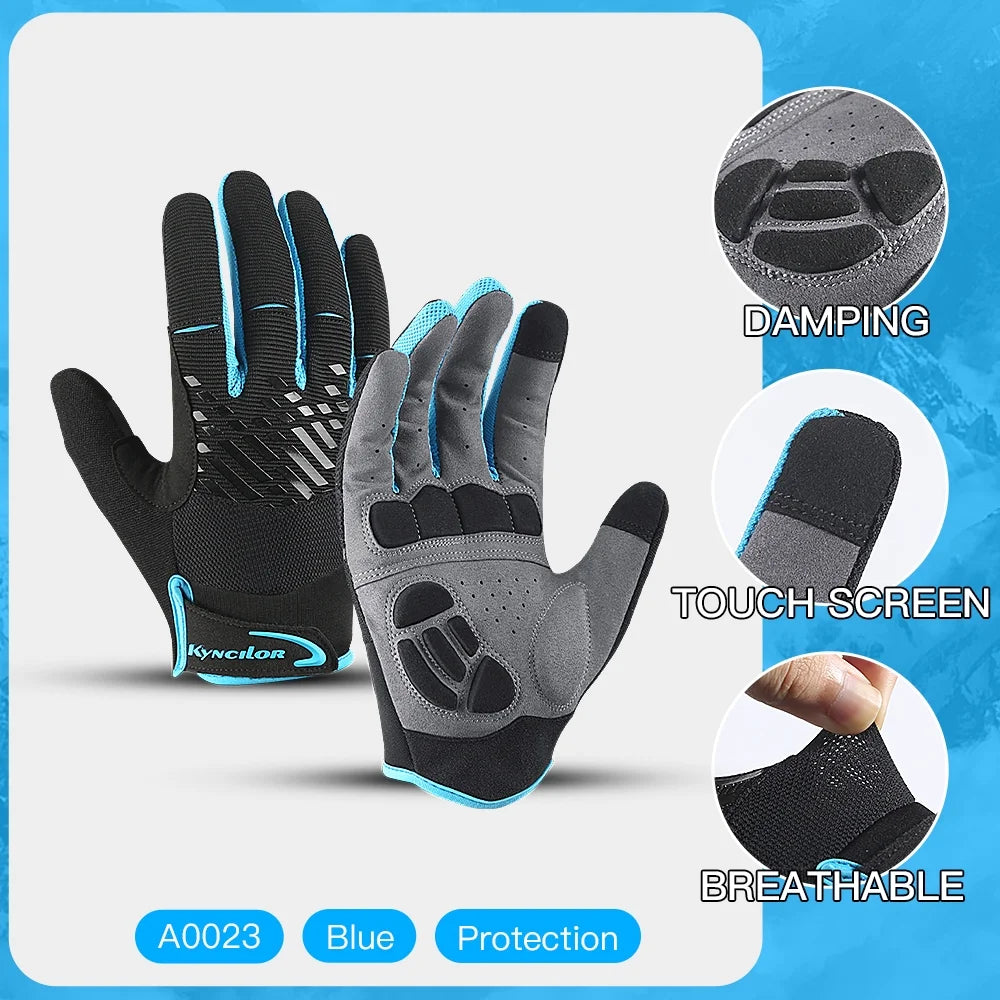Full Finger Breathable Gel Pad Cycling Gloves W790892