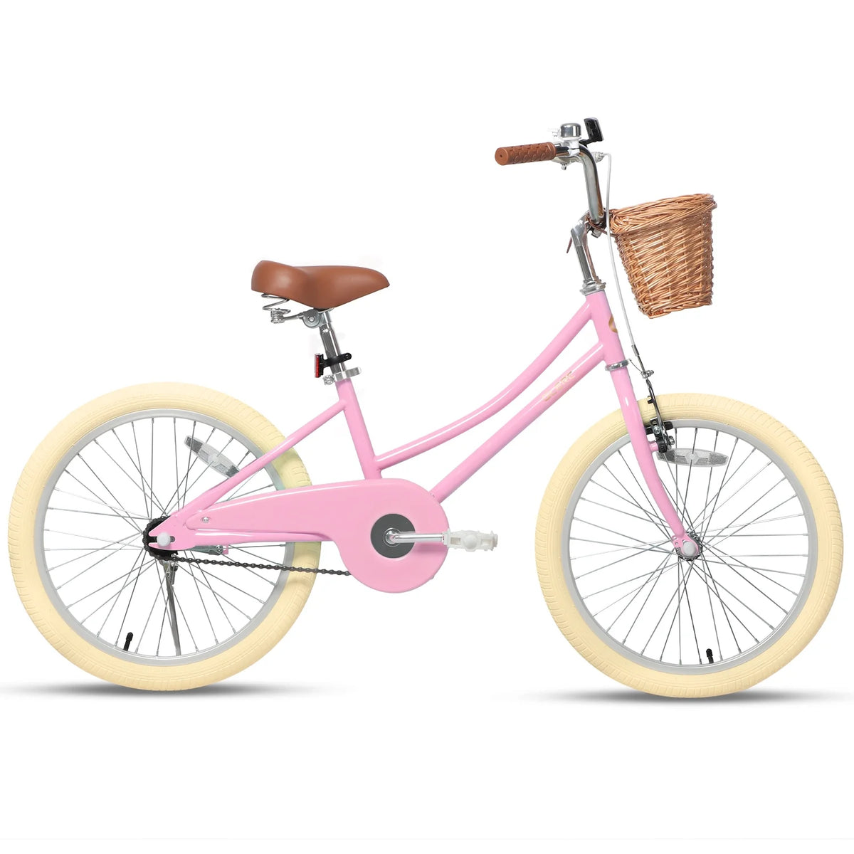 20 Inch Kids Bike with Bell and Training Wheels, Pink F94691