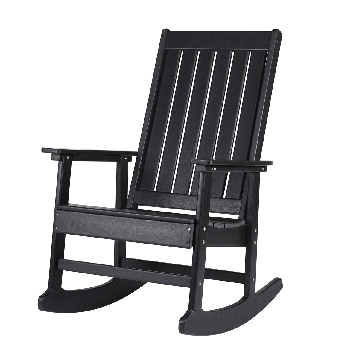 Black Tek-Wood Adirondack Rocker Chair P9783