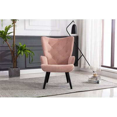 Pink Velvet Accent Chair R46123