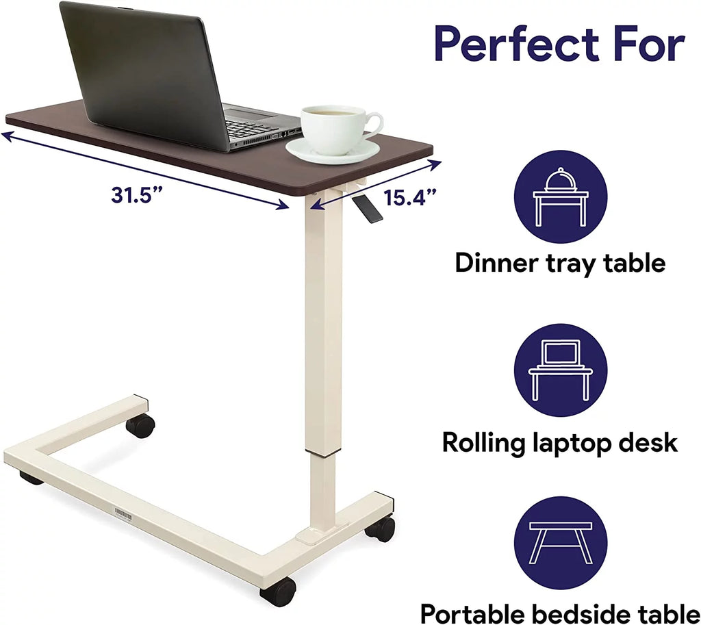Adjustable Overbed Table with Wheels T329330