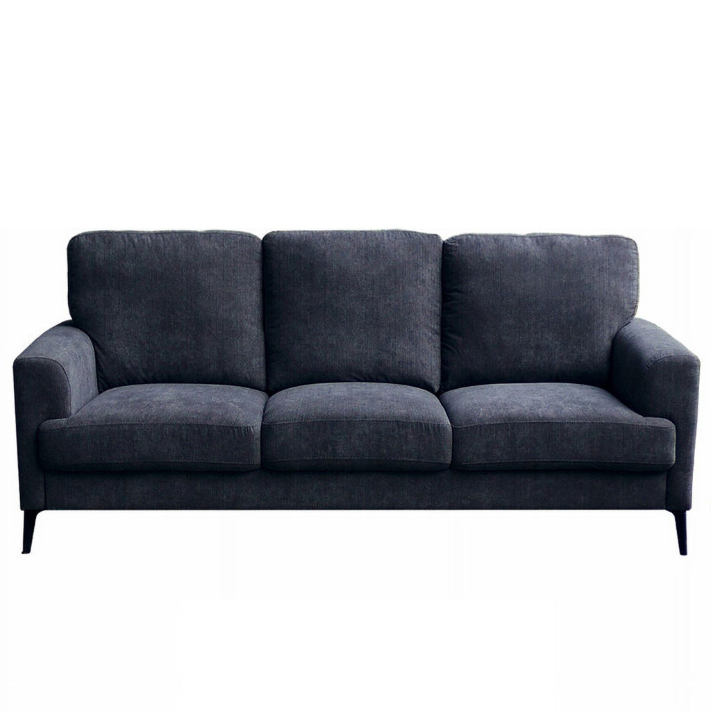 Black Chenille Sofa Loveseat Chair Set G2715