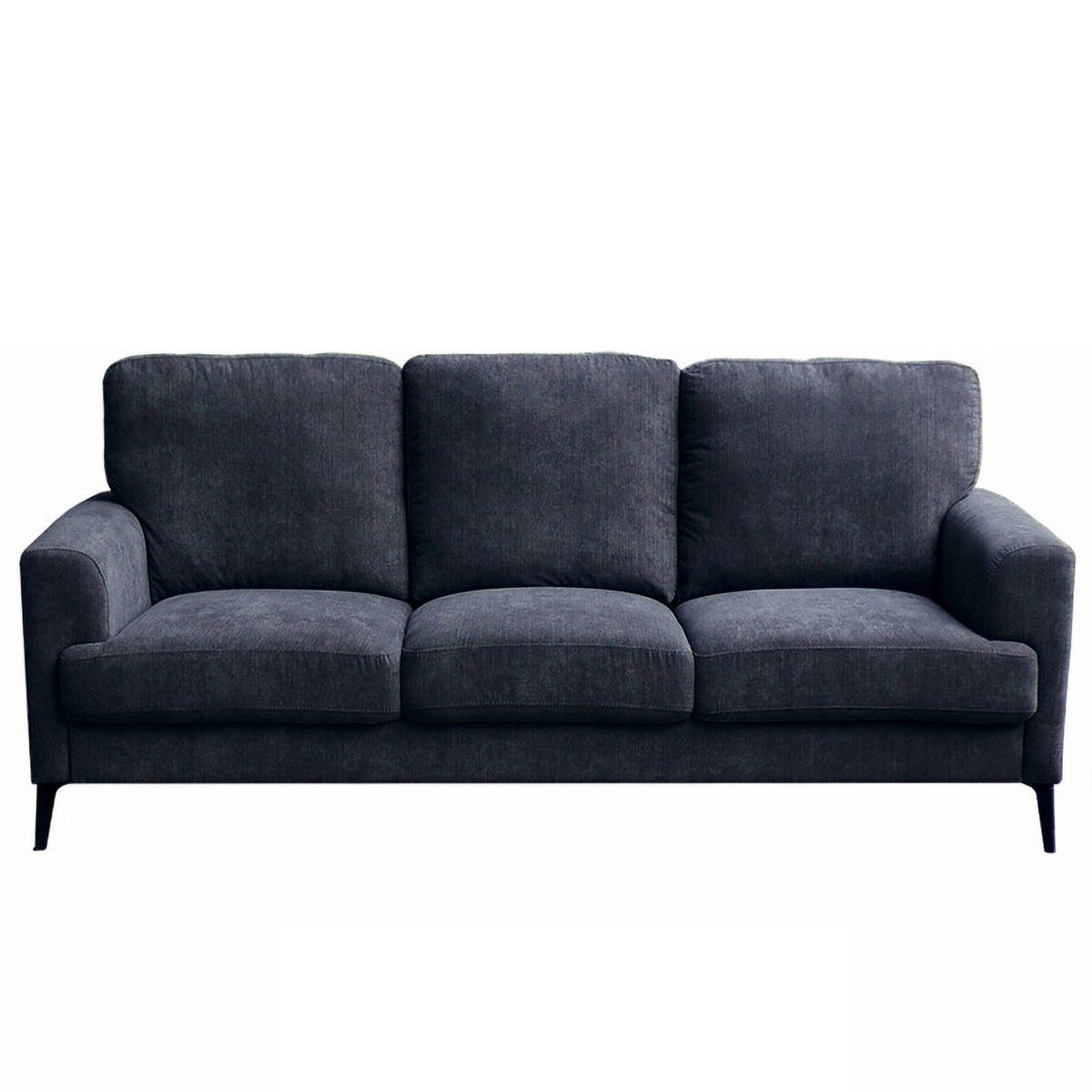 Black Chenille Sofa Loveseat Chair Set G2715