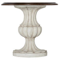 Round End Table in Two Tone Russet Brown K1612