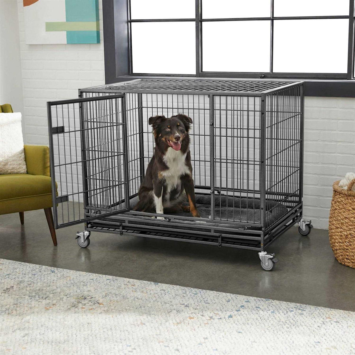 Heavy Duty Steel Dog Crate V9628