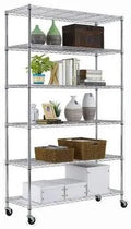 6 Tier Wire Shelving Unit with Wheels U701