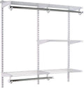 White Wire Shelving Kit with Expandable Shelving and Telescoping Rods G783