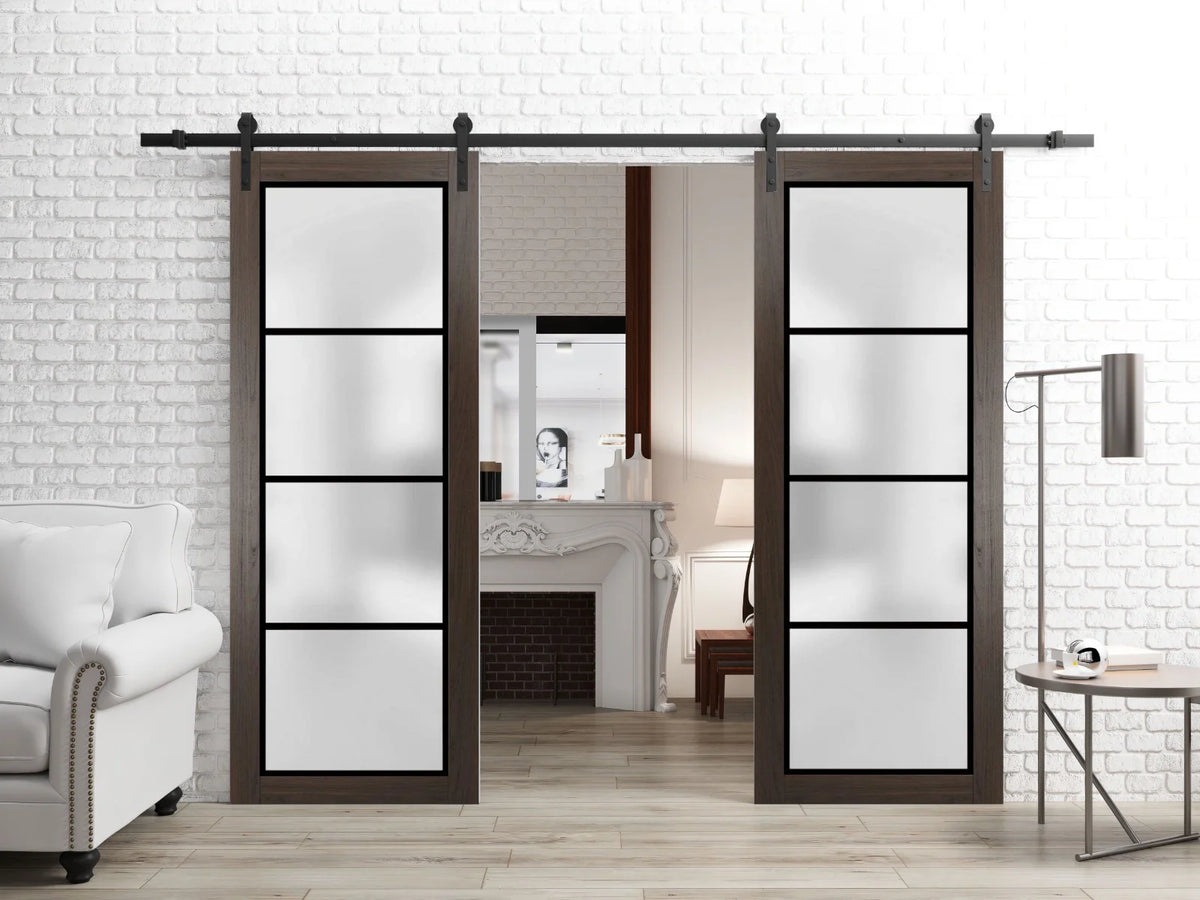 Double Barn Door 36 x 84 inches Solid Panel Interior Doors Z225