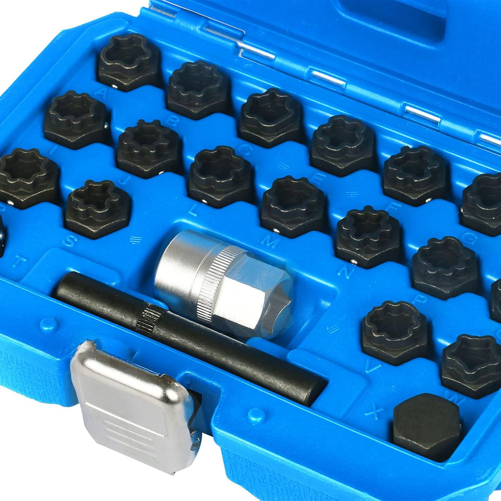 22PCS Wheel Lock Lug Nuts Removal Kit with 1/2'' Driver M957803