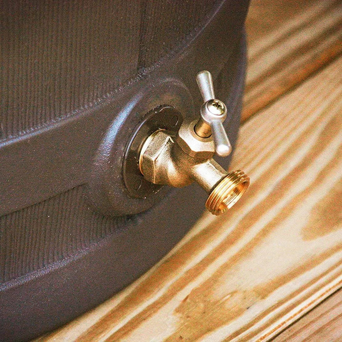 50 Gallon Plastic Rain Barrel with Brass Spigot (5 Pack) L734694