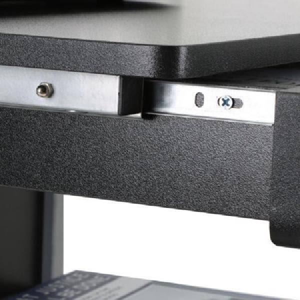 Compact Rolling Laptop Cart Desk with Drawer and Shelf G455968