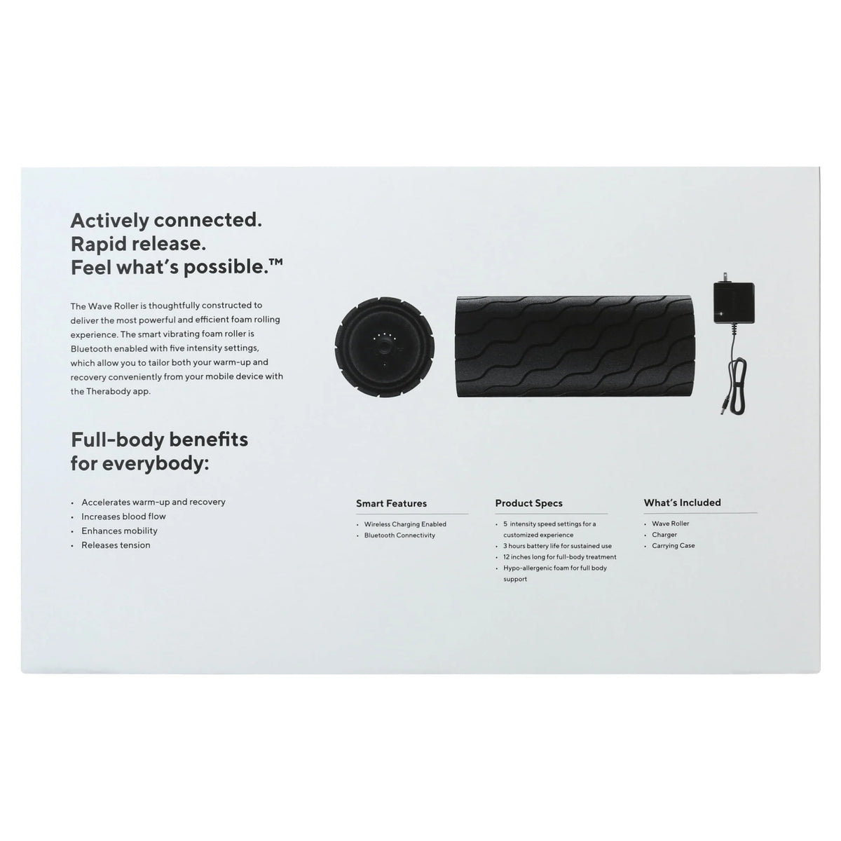Black Vibrating Foam Roller F459
