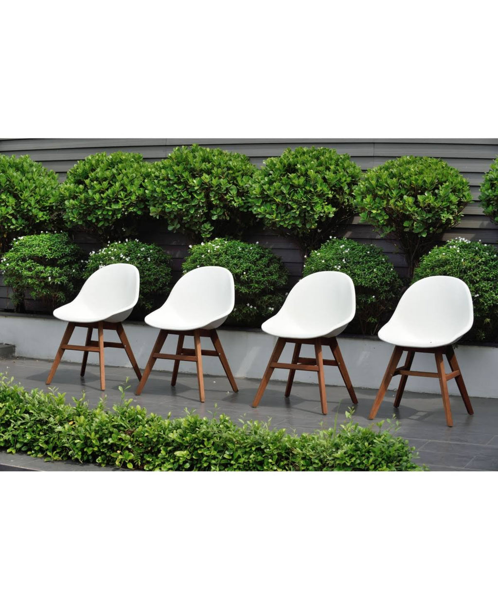 Brown Patio Dining Chair Set T9473