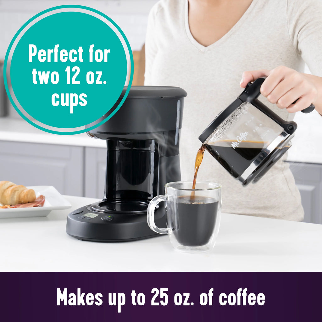 5-Cup Programmable Coffee Maker, 25 oz. Black T1530
