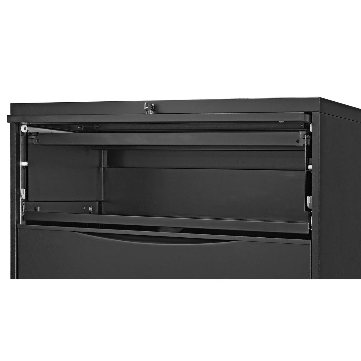 Black 5 Drawer Lateral File Cabinet U740