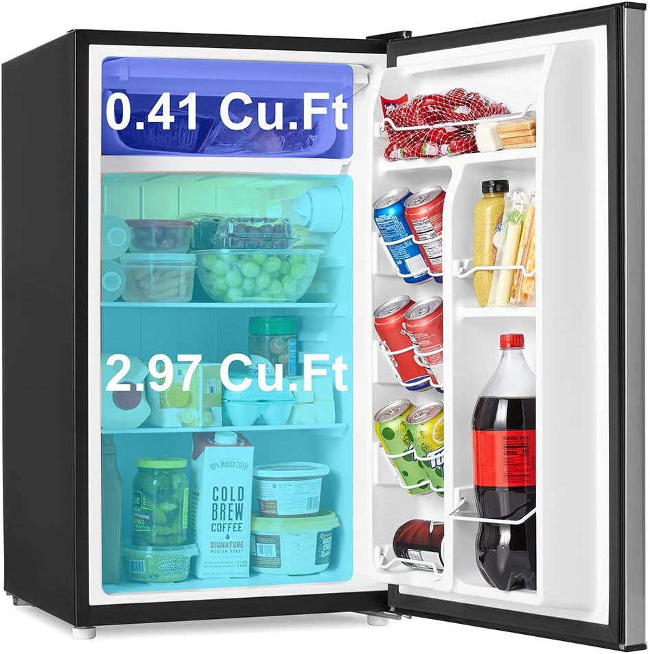 Compact Refrigerator, 3.5 Cu.Ft, Stainless Steel Look W299