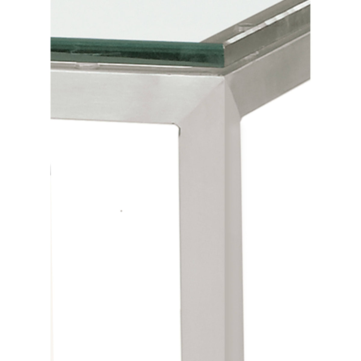 Clear Tempered Glass Console Table with Stainless Steel Frame D89099
