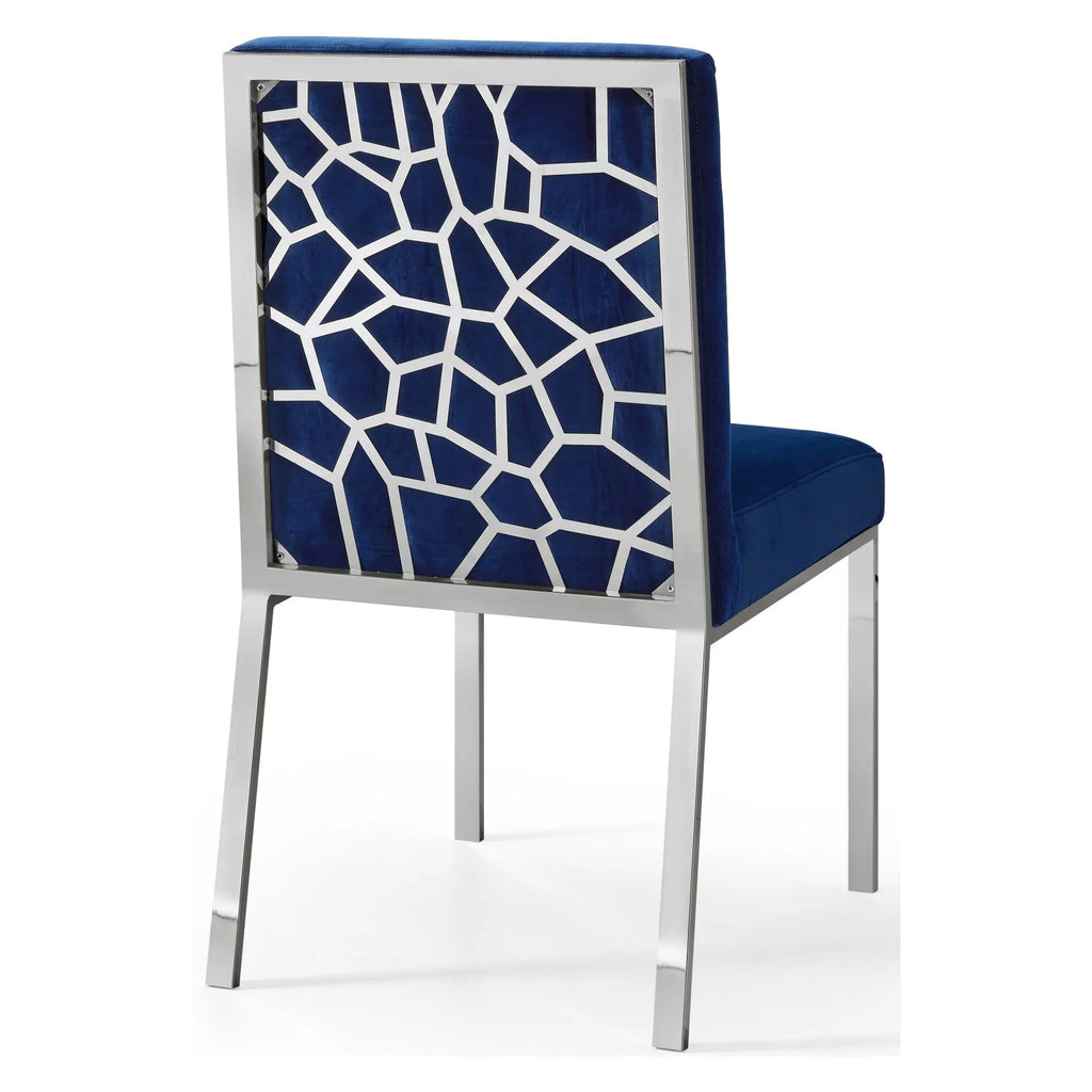 Black Velvet Dining Chair Set of 2 I435