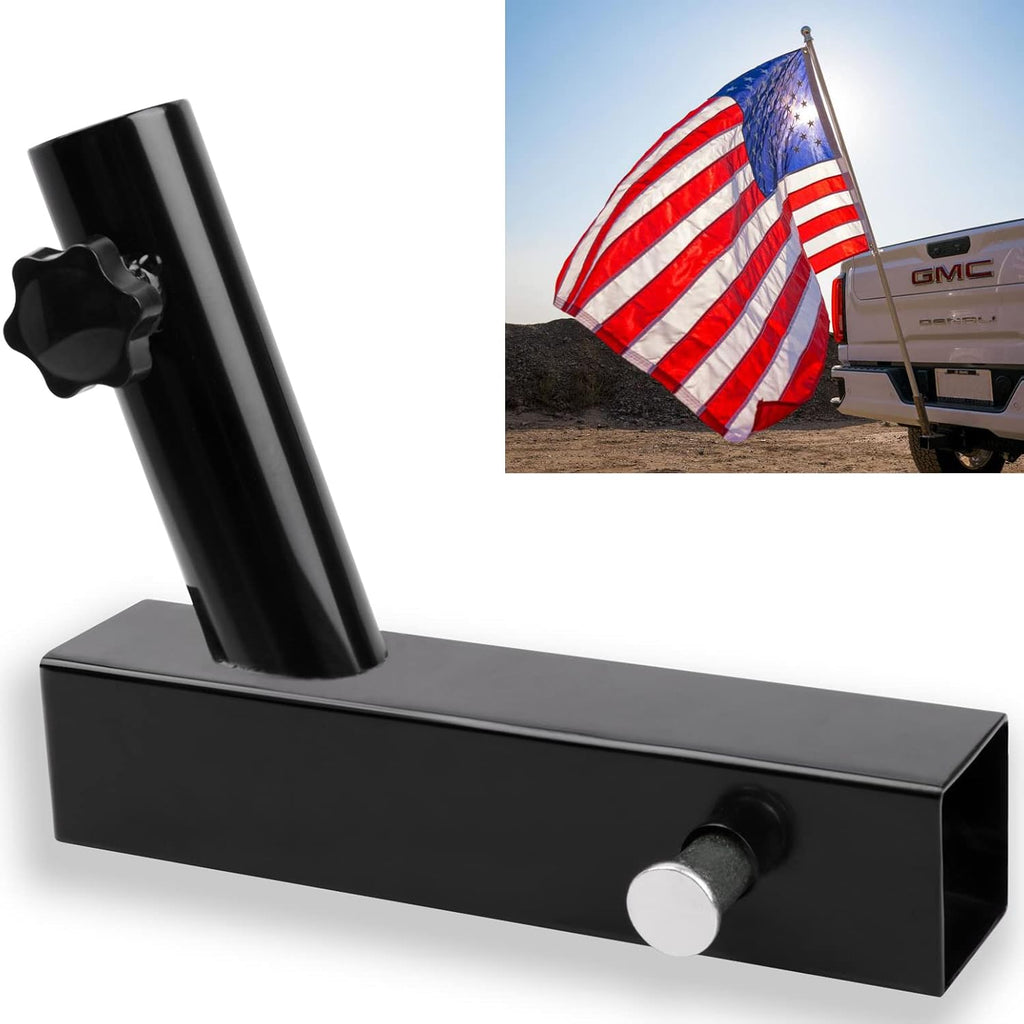 Dual Flag Pole Holder for SUV, RV, Pickup, Truck, Camper, Trailer E595