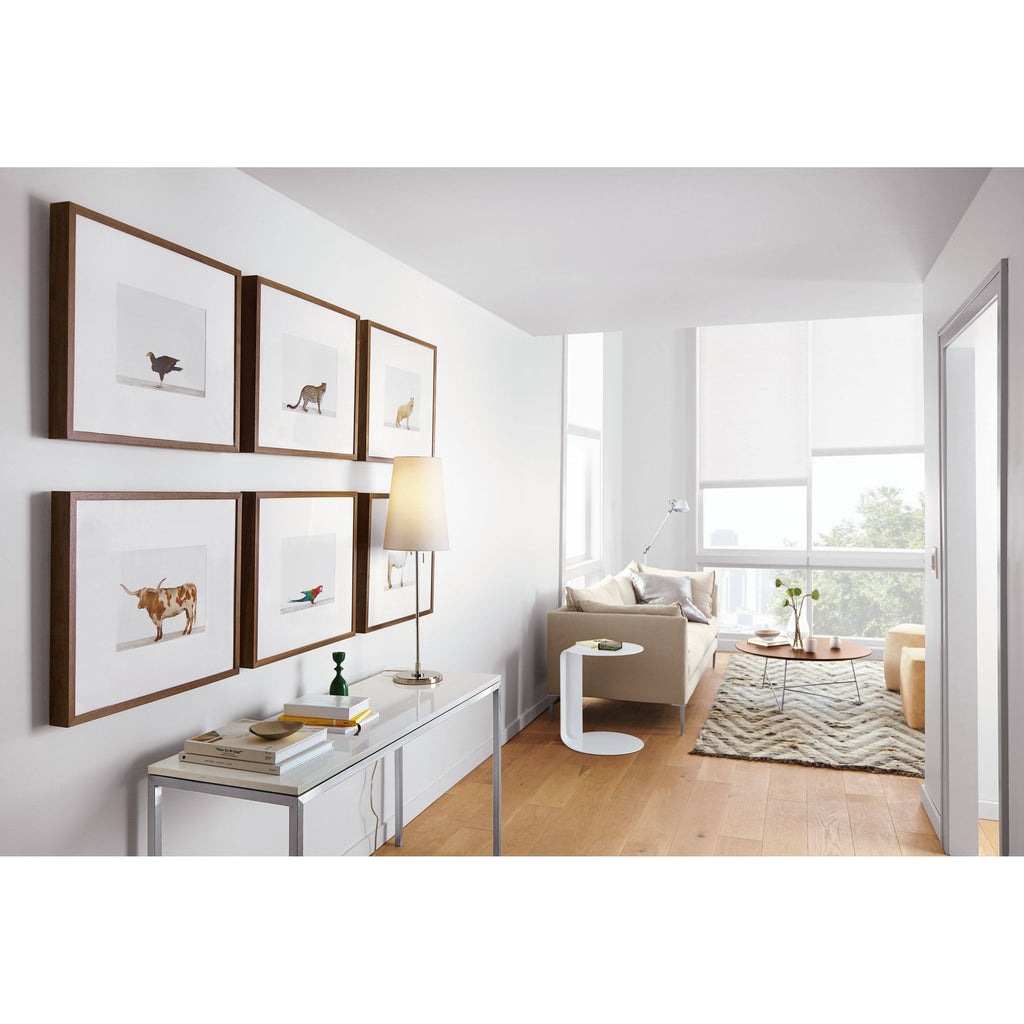 Clear Tempered Glass Console Table with Stainless Steel Frame D89099