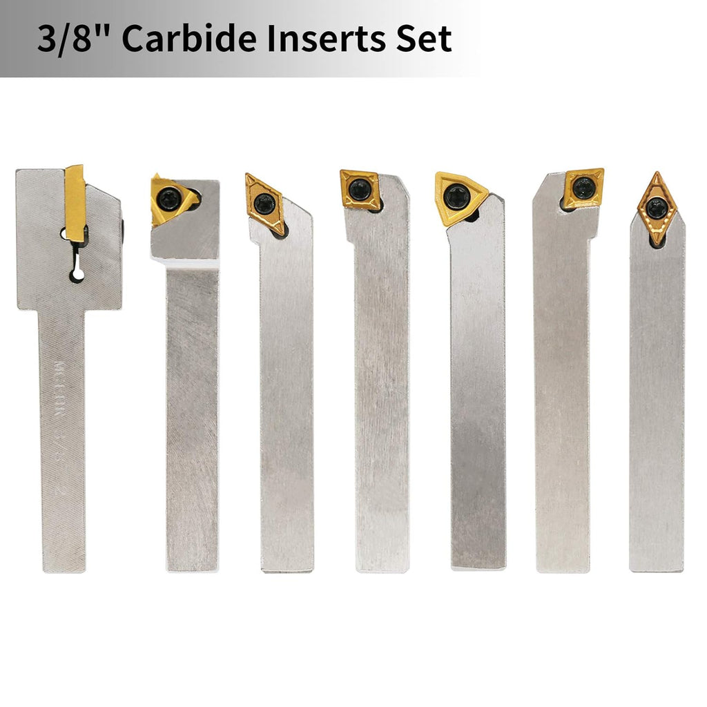 3/8 Shank 7 Pieces Carbide Turning Tool Set with Portable Case Q2244