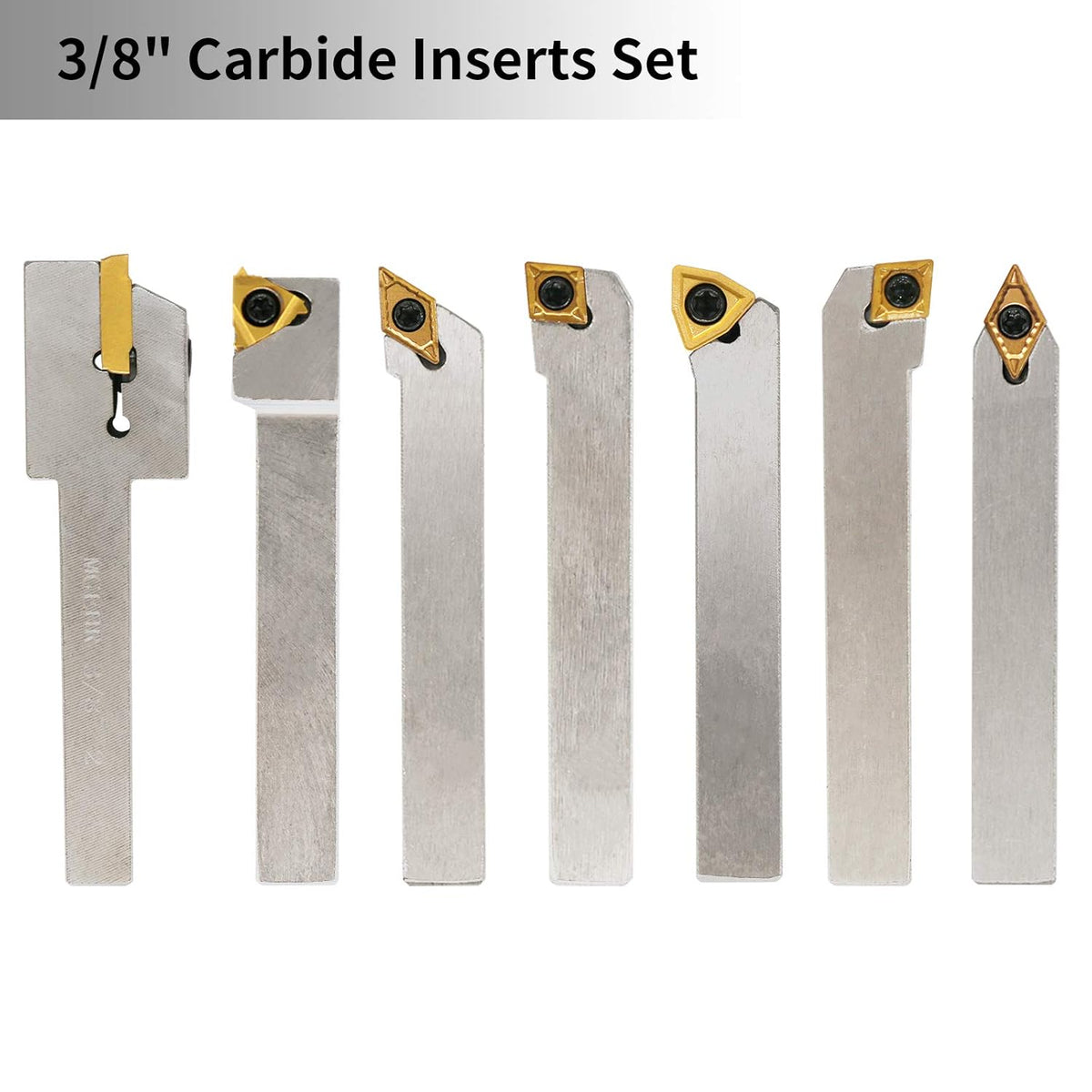 3/8 Shank 7 Pieces Carbide Turning Tool Set with Portable Case Q2244