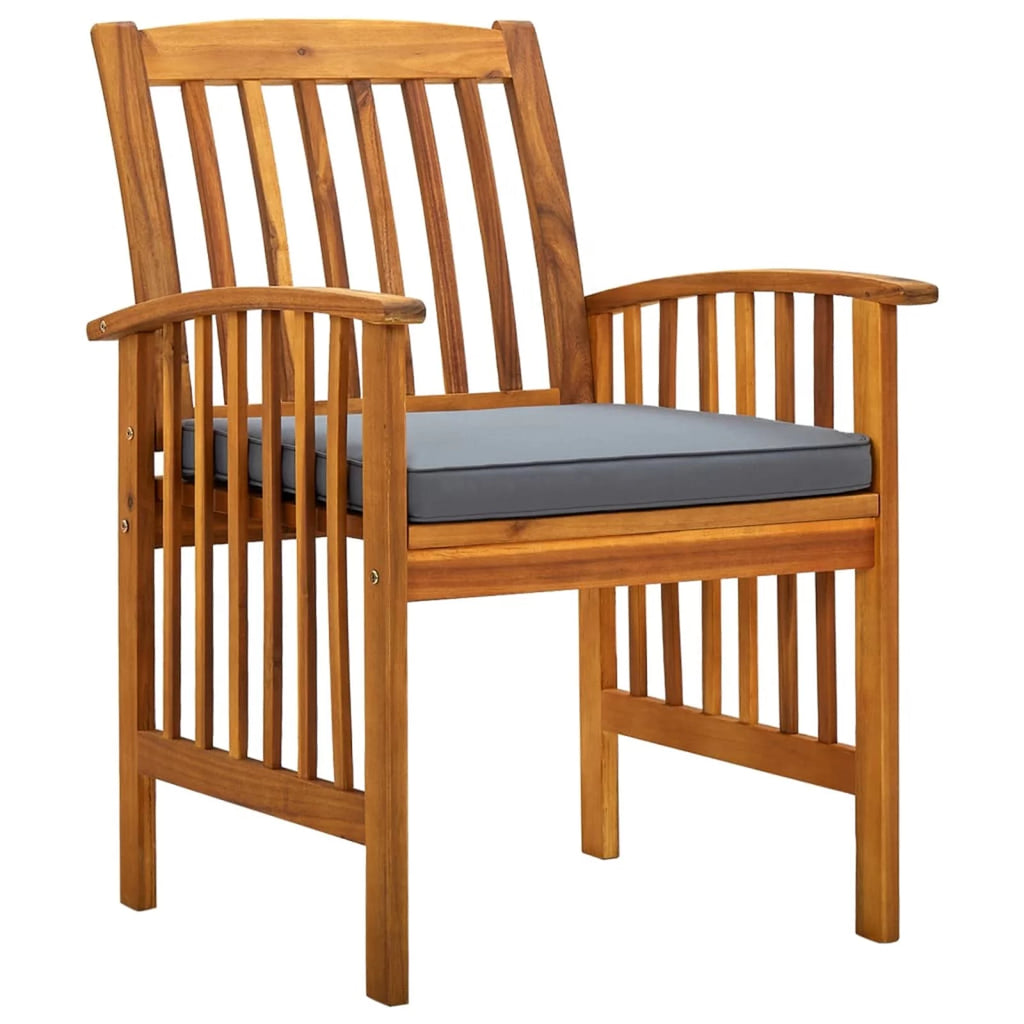 Garden Dining Chairs 2 pcs with Cushions Acacia Wood I81892