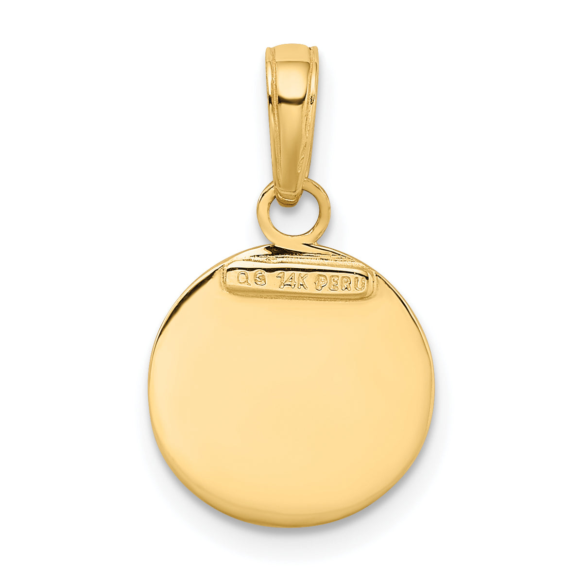 14K Yellow Gold Saint Christopher Medal Pendant Charm L37447