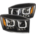 Black U-Bar Projector Headlights M18085