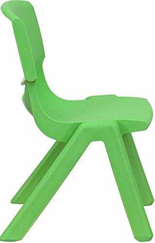 Green Plastic Height Adjustable Activity Table Set with 4 Chairs X92962
