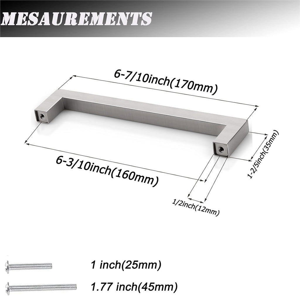 30 Pack Stainless Steel Square Corner Kitchen Cabinet Door Handles Y1839