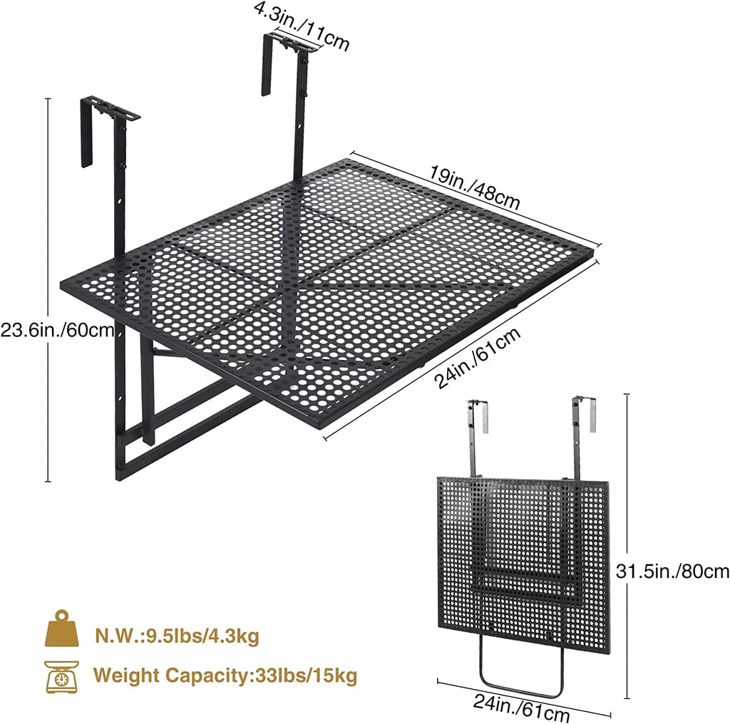 Folding Hanging Table 5 Height Adjustable W2854