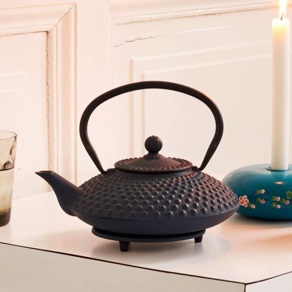 42 fl oz Blue Cast Iron Teapot I2704