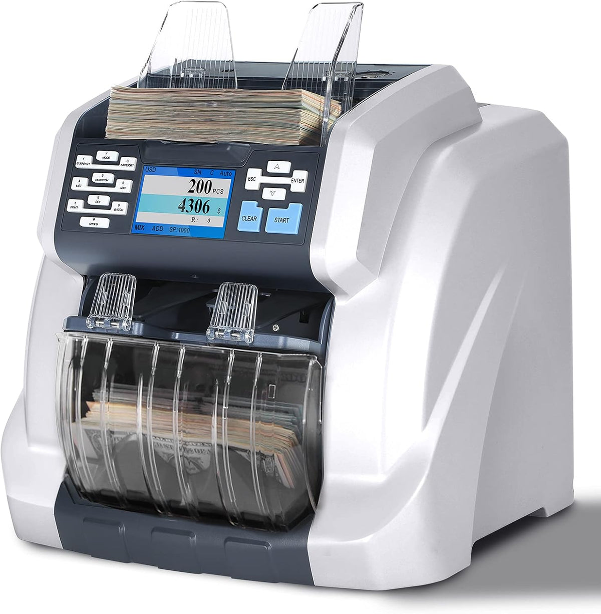 Two-Pocket Money Counter with Reject Pocket O893856