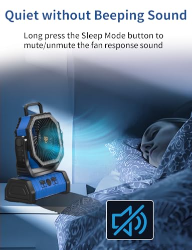 Battery Operated Portable Camping Tent Fan with LED Lantern Light A591040