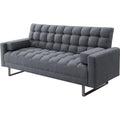 Adjustable Gray Sofa with Tufting and Sled Base W61601