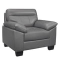 Dark Gray Leather Match Accent Chair M7519