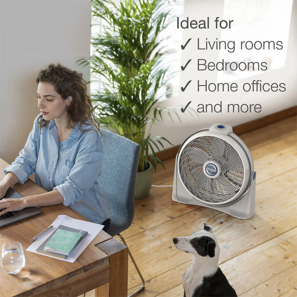 20 Inch Portable Pivoting Fan, White E3819