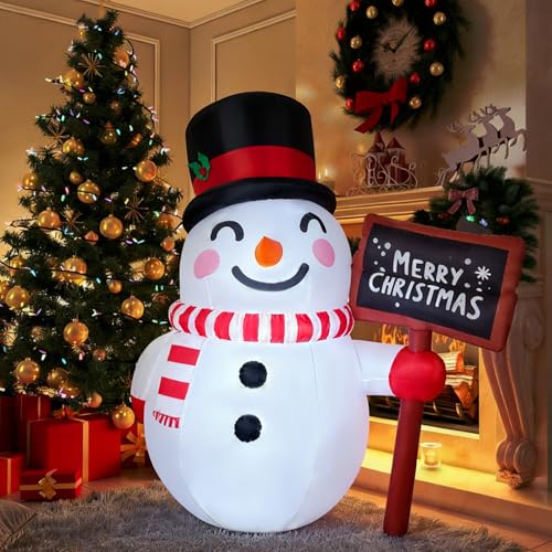 6 FT Inflatable Snowman with LED Lights R93916