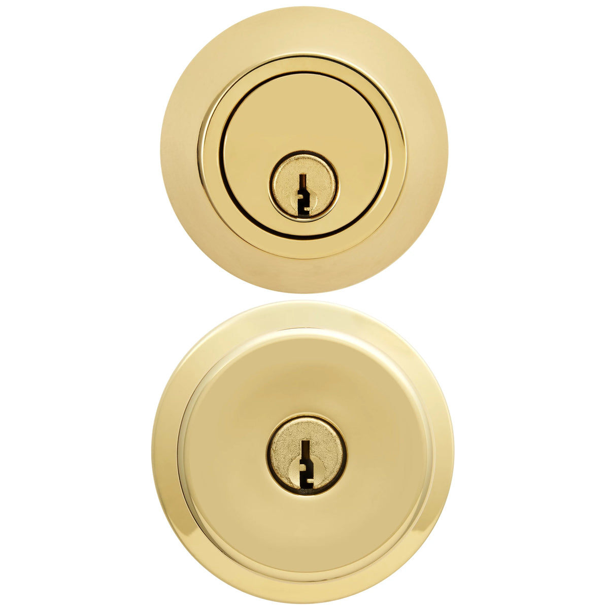 Polished Brass Doorknob and Deadbolt Combo Pack Q3963