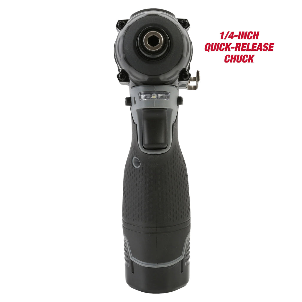 12V Max Lithium-Ion Cordless Brushless Impact Driver with Battery and Charger E724