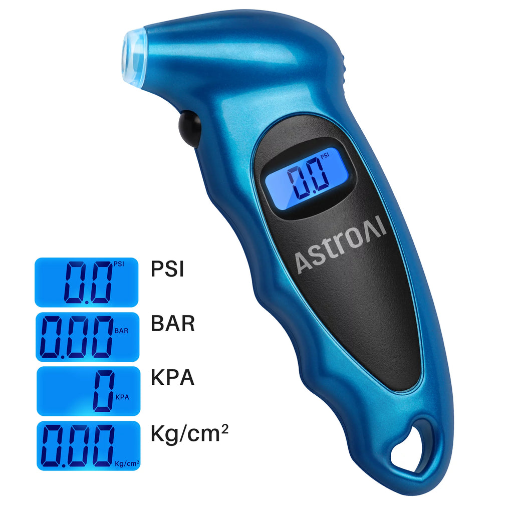 Tire Pressure Gauge, Digital Tester, Blue, 0-150 PSI B127