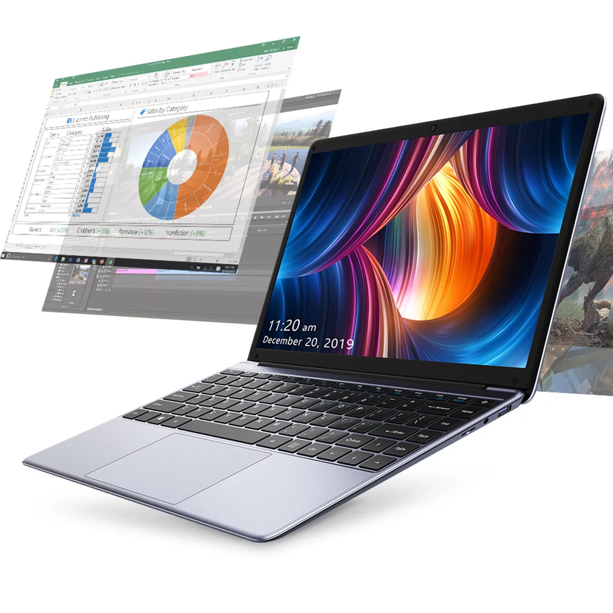 14.1" Laptop 256GB SSD 8G RAM Windows 11 Intel Quad Core IPS Screen Q8556