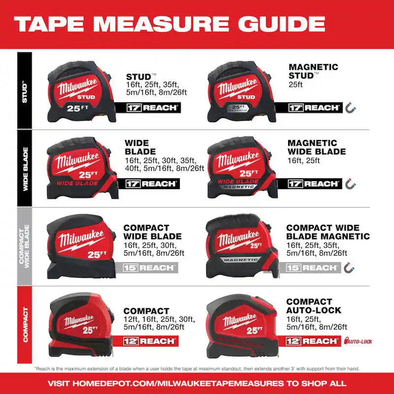 16 ft. SAE Tape Measure with Fractional Scale S946