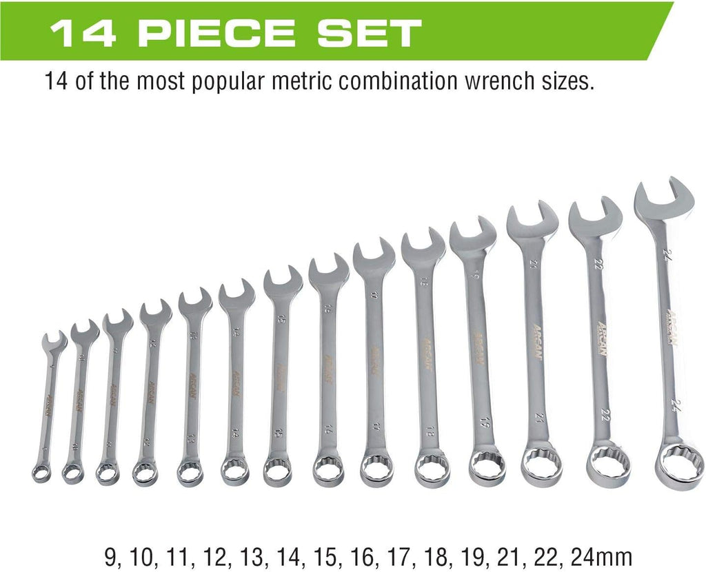 Metric Combination Wrench Set, 14-Piece O547