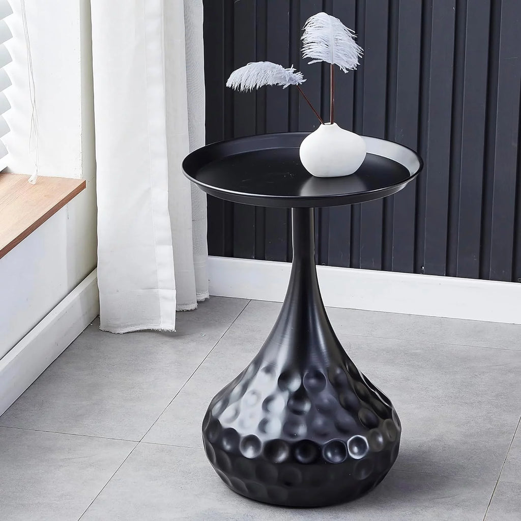 Black Metal Round End Table K273