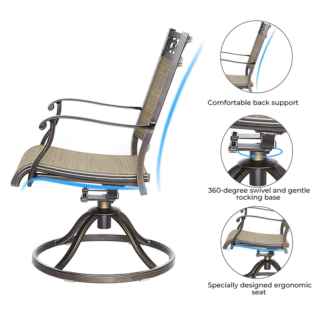 Swivel Rocker Patio Dining Chair 2 PC H556073