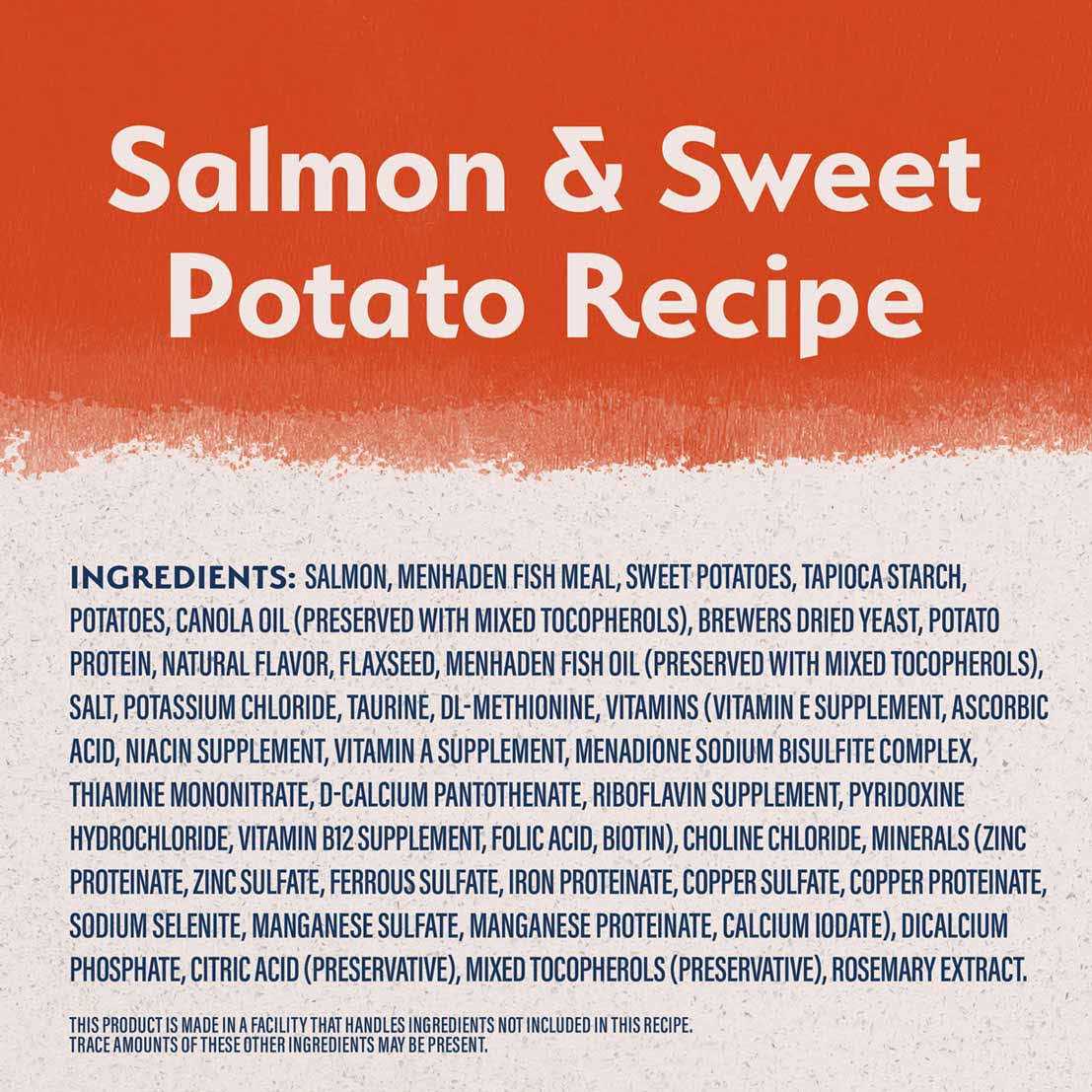 Salmon Sweet Potato Dry Dog Food Y214556