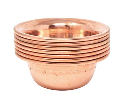 Set of 7 Copper Brass Offering Bowls V572